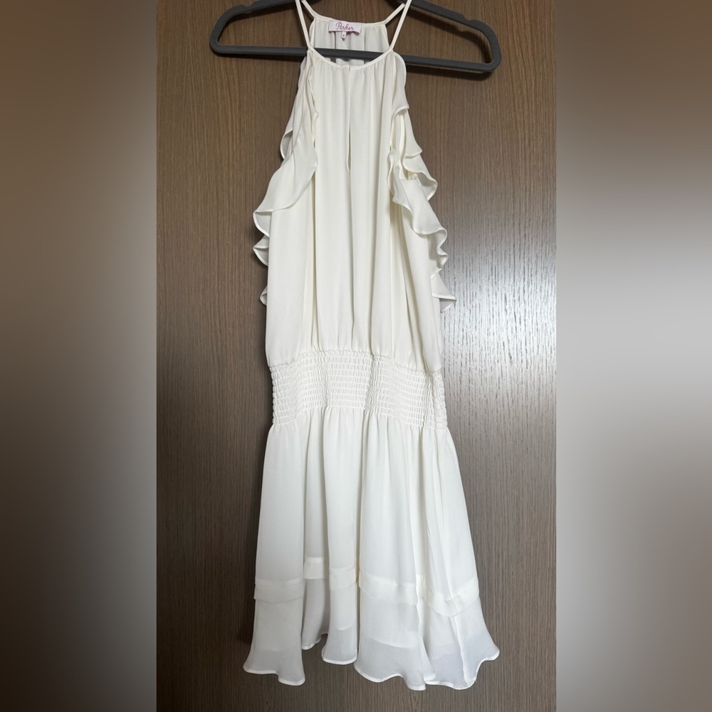 Parker White Ruffle Mini Dress - Picture 5 of 5
